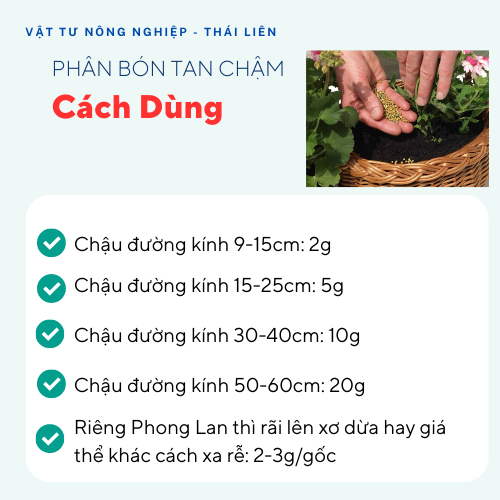 Phân tan chậm thái lan phân vàng Osmocote 14-14-14 túi 100g tiện lợi trồng xương rồng sen đá