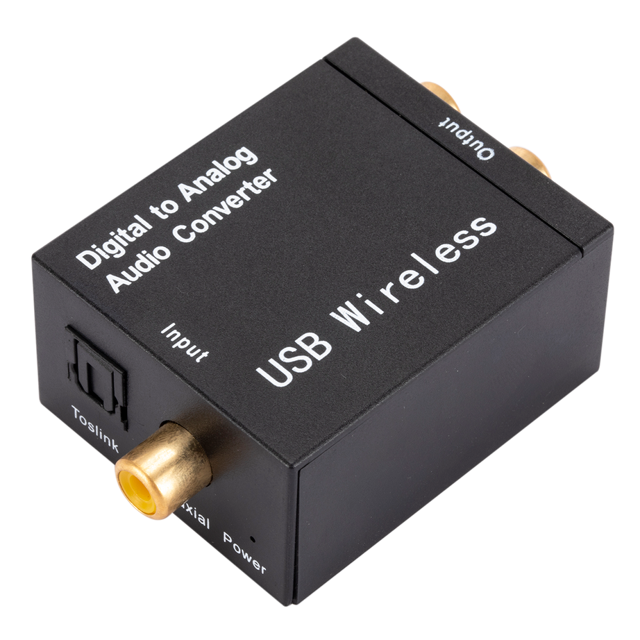 Digital to Analog Audio Converter Support Bluetooth Optical Fiber Toslink Coaxial Signal to RCA R/L Audio Decoder SPDIF DAC