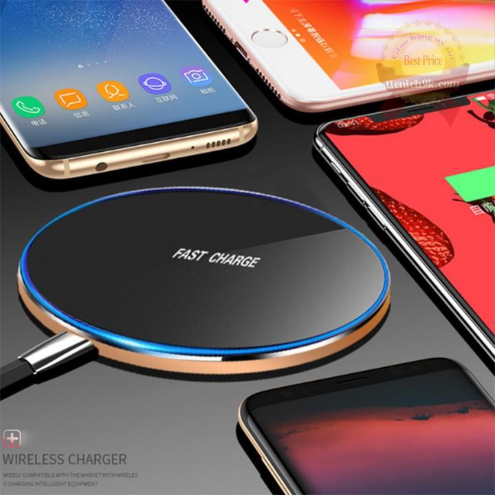 Đế sạc nhanh không dây từ tính Fast charge chuẩn Qi cho điện thoại Iphone Samsung