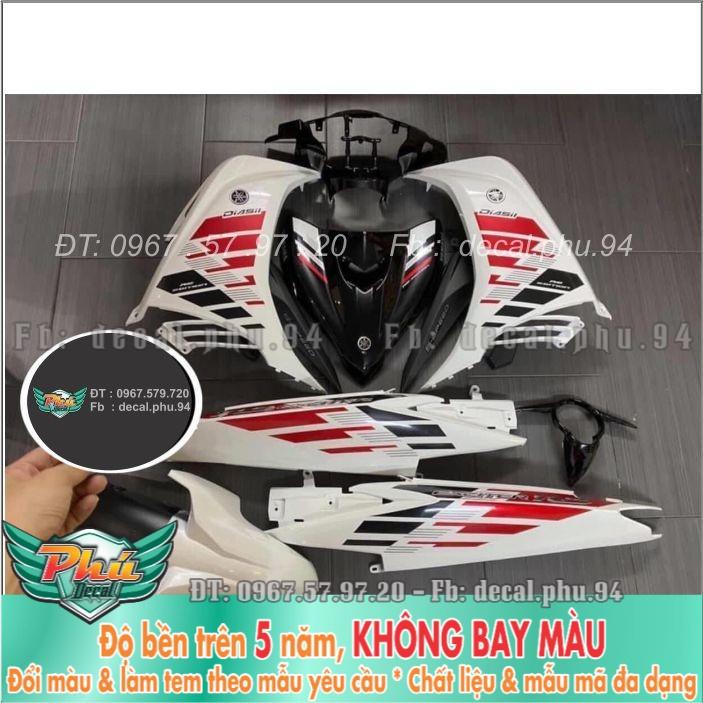 Tem rời Exciter 135 trắng đỏ giả zin