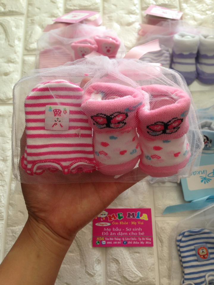 Combo bao tay chân cho bé 0-6m-màu ngẫu nhiên