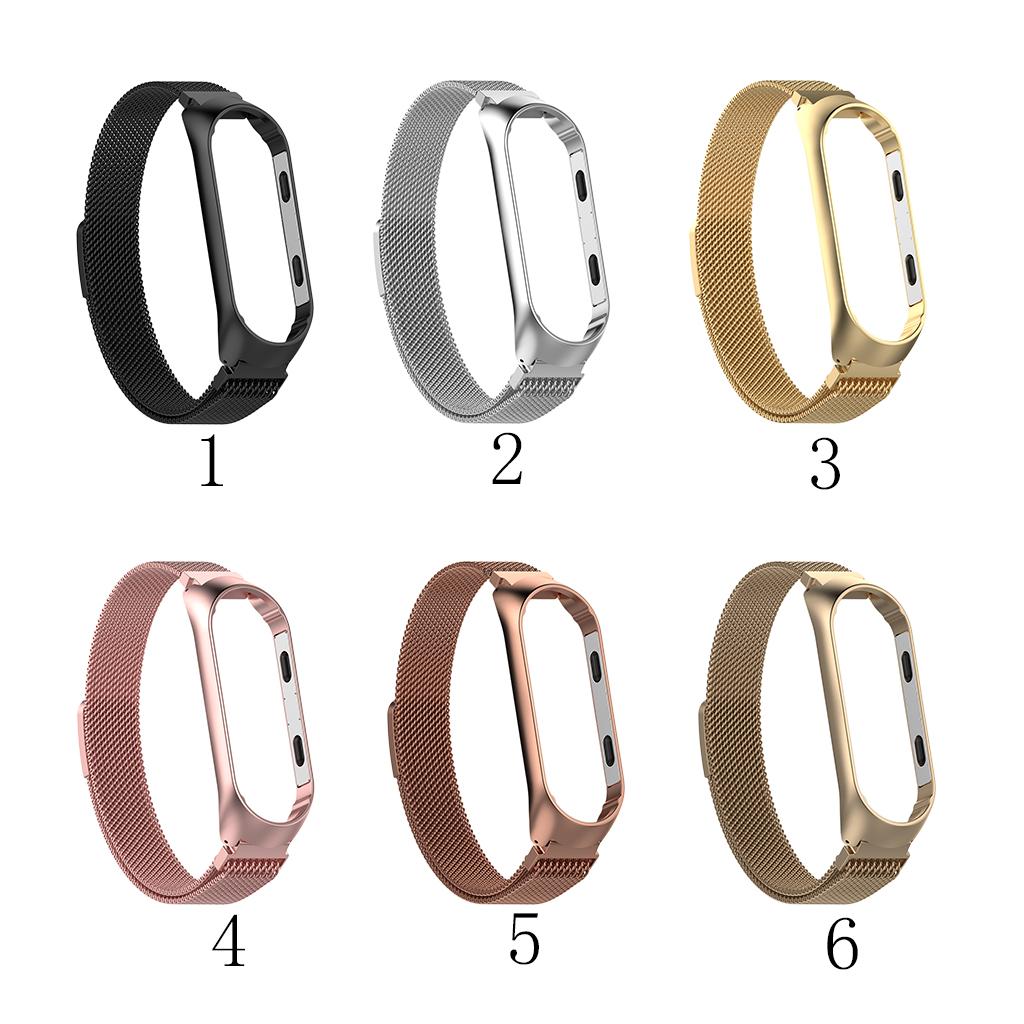 For Xiaomi Band 3 4 Smart Bracelet Watch Band Strap Metal Wrist Black
