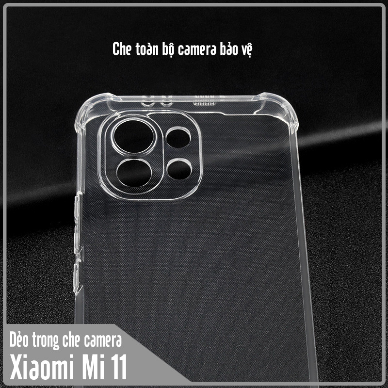 Ốp lưng cho Xiaomi Mi 11 TPU Trong Suốt Che Camera