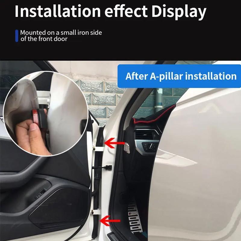 Gioăng cao su 5 lỗ,  dải cao su cửa ô tô, 2 lớp, không thấm nước, cách âm, chống ngấm nước