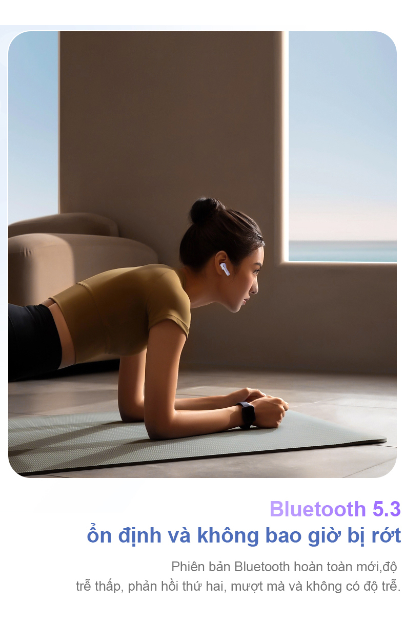 Tai nghe Bluetooth 5.3 TRANYOO T-M26, khử tiếng ồn thông minh, thiết kế đẹp, sang trọng, pin trâu - Hàng chính hãng
