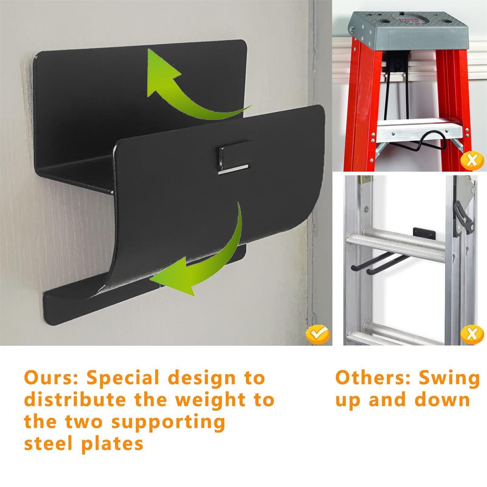 Ladder Hanger Equipment Rack Garden Tool Holder for Wall Ladders Wheelbarrow