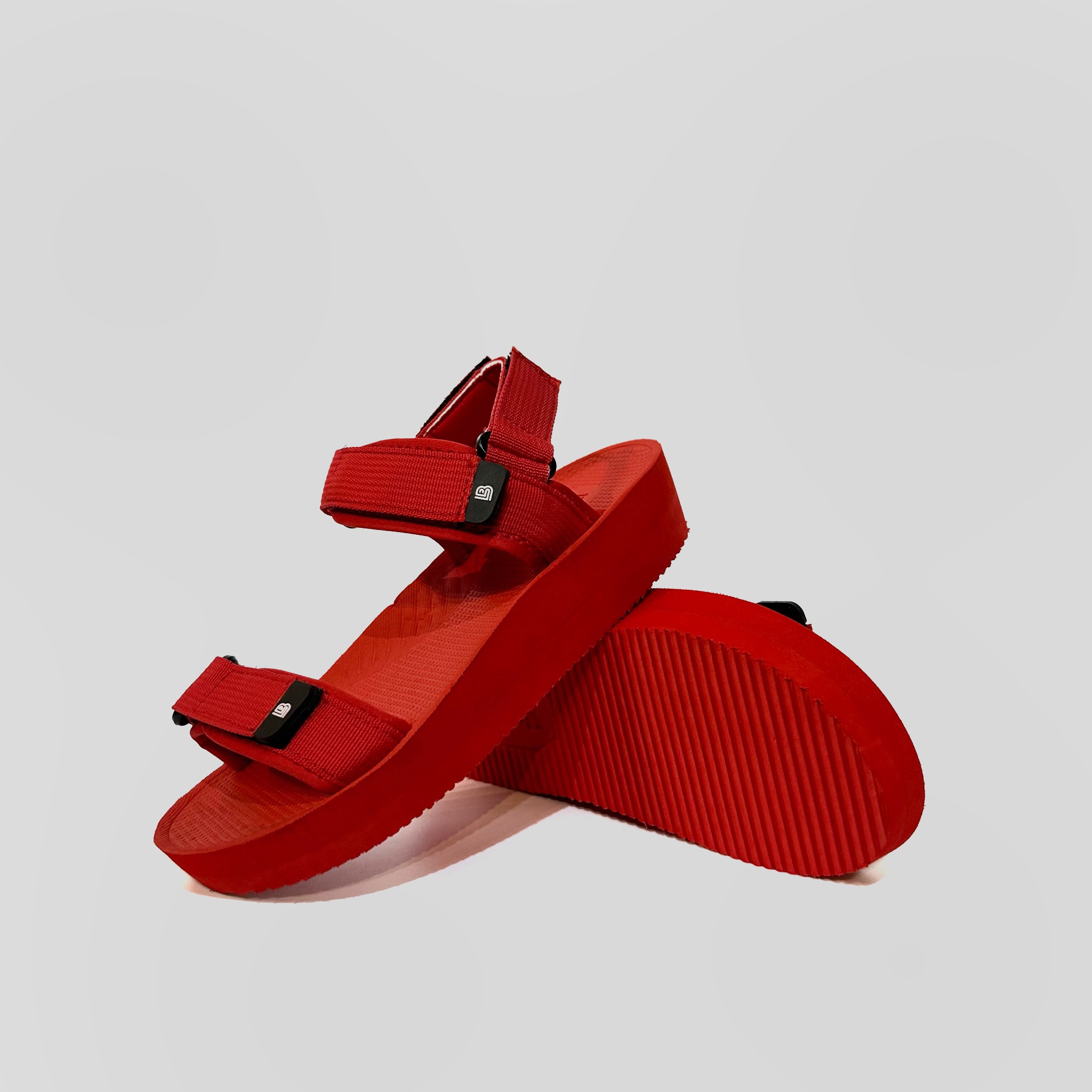 Giày Sandal Nữ The Bily 03W Quai Ngang - Màu Đỏ BL03WD