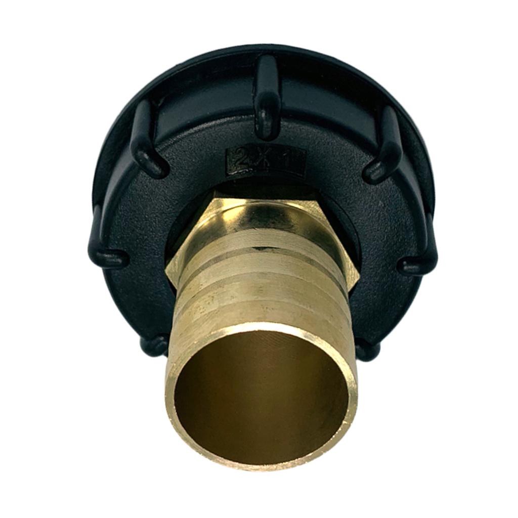 2 Pieces IBC 1000L Water Tank Connector 1/2'' 1'' Brass Hose Adapter DN25 DN15