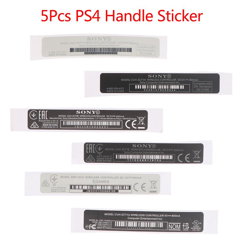 Mới 5 Cái Cho PS4 Tay Cầm Miếng Dán Bộ Điều Khiển Vỏ Vỏ Mỏng Lưng Miếng Dán Lable Cói Tay Cầm Miếng Dán Mã Vạch Màu sắc: F