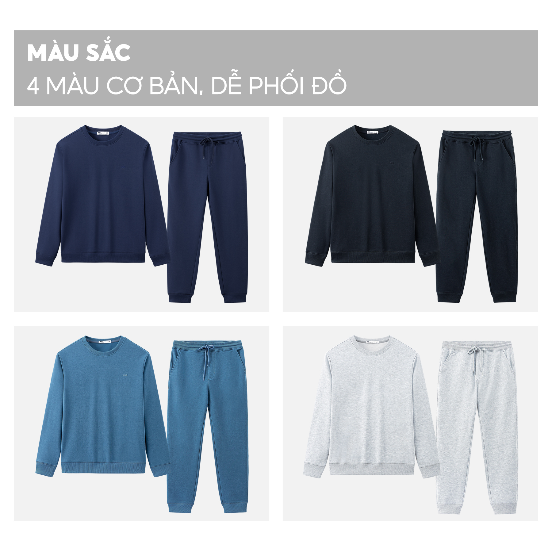 Bộ Quần Áo Nỉ Nam Tay Dài 5S FASHION, Chất Liệu Cotton Cao Cấp, Dày Dặn, Mềm Mịn, Thiết Kế Basic, Co Giãn, Năng Động (BNI23019)