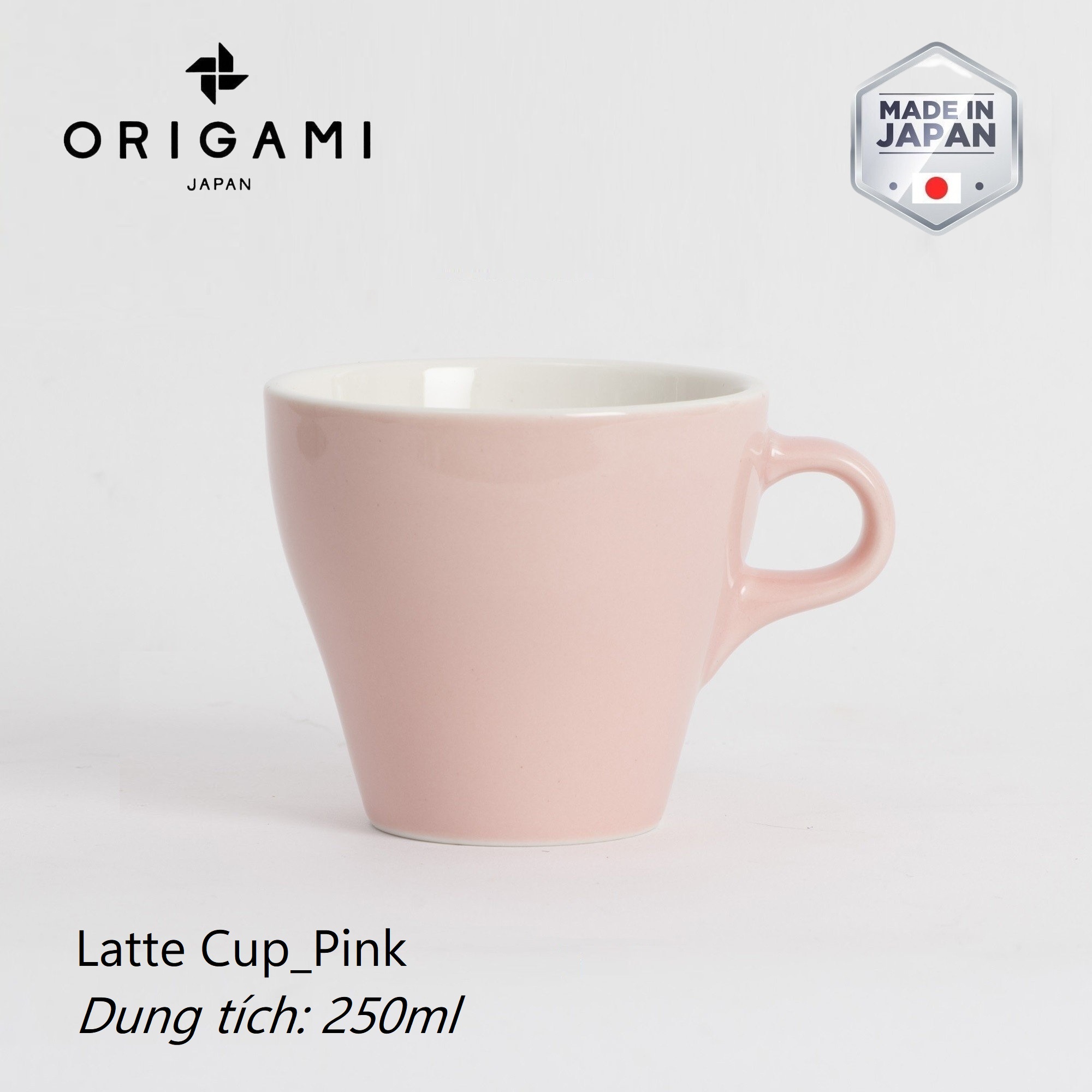 Ly sứ Origami Latte Cup 250ml uống trà cà phê