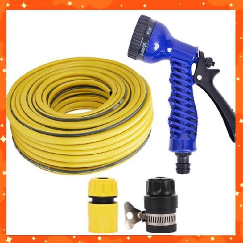 Bộ dây tăng áp 3 lần vòi xịt nước rửa xe, tưới cây loại 7-10m  206843