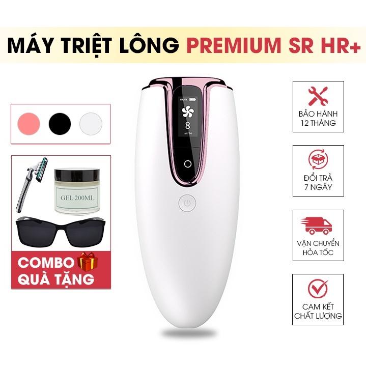 Máy Triệt Lông Vĩnh Viễn 8 Cấp - Trẻ Hóa Da Premium, Vô Hạn Xung, Triệt Tận Gốc - Tặng Kính+200g Gel+Dao Cạo BH