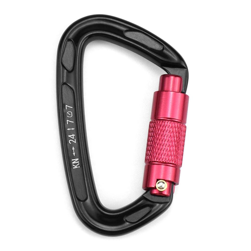 Móc khóa Carabiner, cổng khóa tự động 24KN để đi leo núi, cắm trại dã ngoại