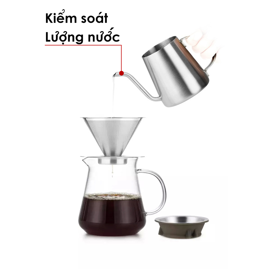 Bình rót cafe vòi dài Samaglas F121A 300mL