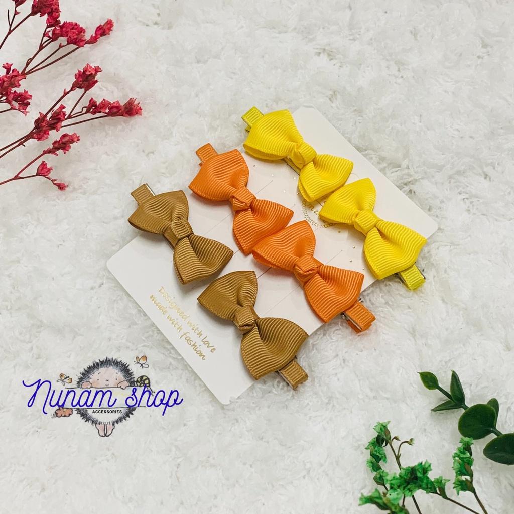 Set6 - kẹp nơ theo màu phối đồ siêu dễ thương-Nunam shop