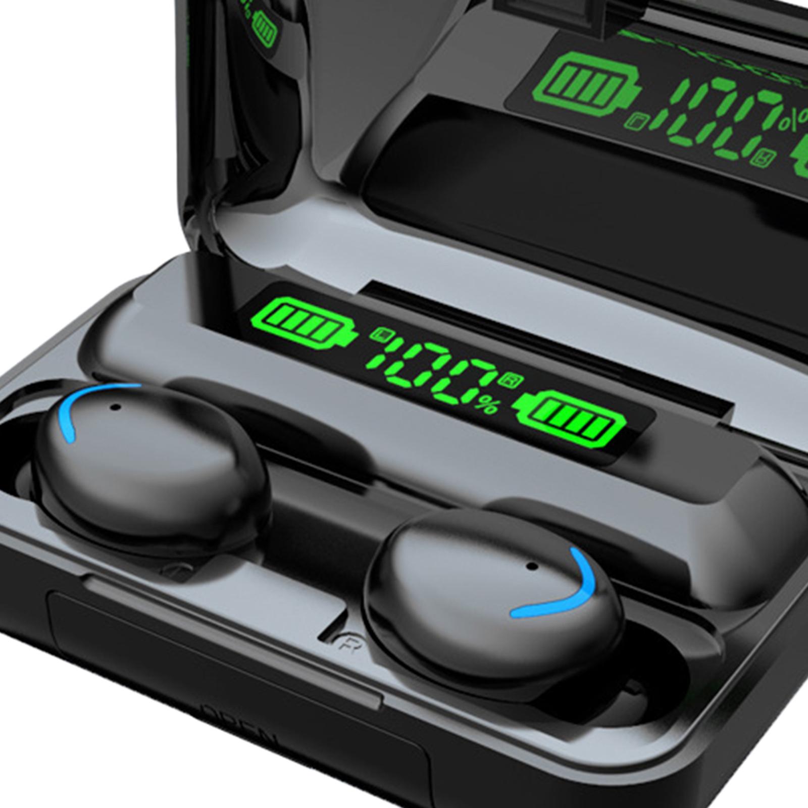 Bluetooth 5.0 Wireless LED Earbuds with Wireless Charging Case Waterproof TWS Stereo Headphones in Ear Built in Mic Headset