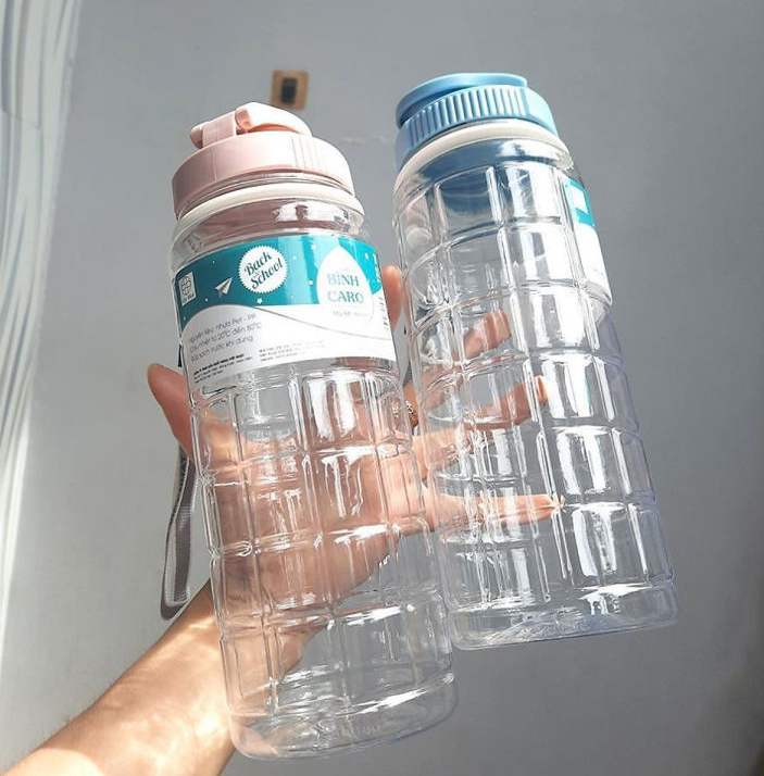 BÌNH ĐỰNG NƯỚC VỚI THIẾT KẾ CARO DUNG TÍCH 550ML-JL