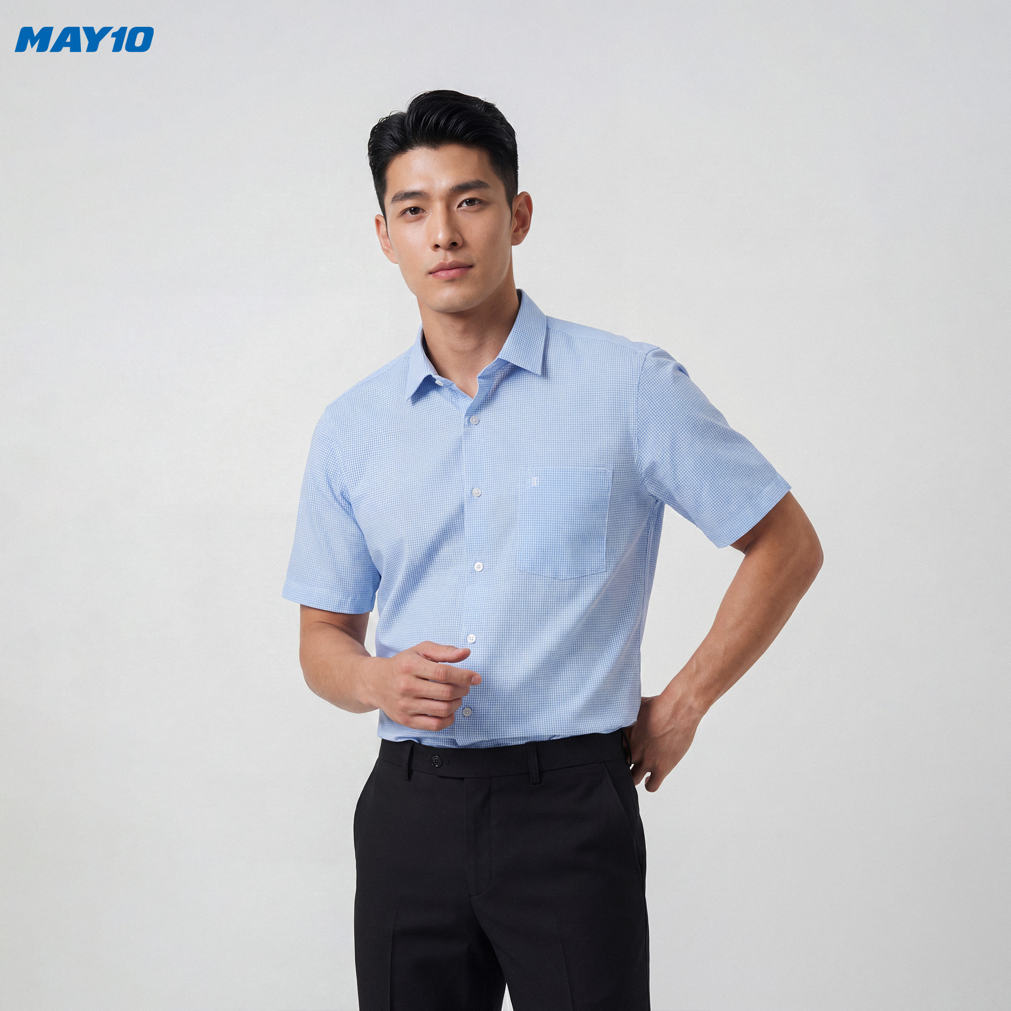 Áo Sơ mi nam cộc tay May 10 form RegularFit mã 010126012 15