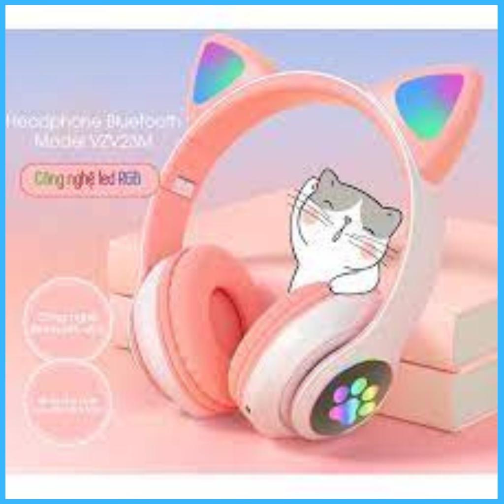 Headphone Bluetooth tai mèo 28m âm thanh cực hay