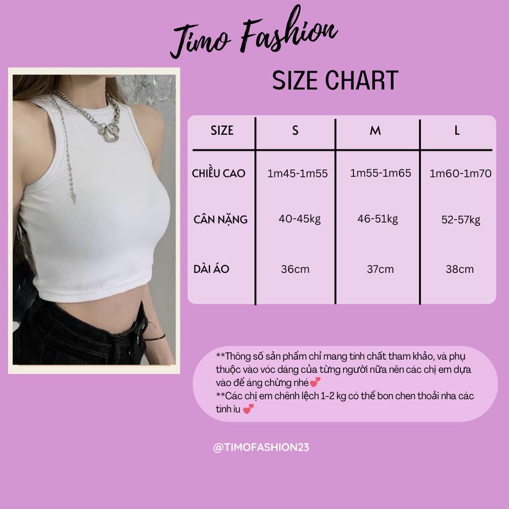 Áo ba lỗ nữ, áo croptop sát nách nữ kiểu ôm body tank top vải cotton co giãn tốt, mặc đi chơi, đi biển, ACN004