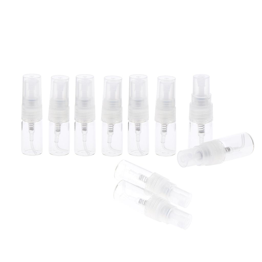Set 10 Chai Xịt Nước Hoa Rỗng Bằng Thủy Tinh Trong Suốt - Tùy chọn dung tích