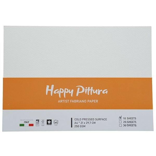 Bộ 10 Tờ Giấy Vẽ A4 250gsm Happy Pittura HA250A4