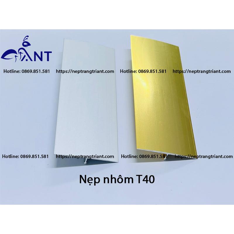 Nẹp nhôm T40,nẹp sàn gỗ,nẹp PVC,nẹp T trang Trí,thanh dài 2m7 có bán SLL