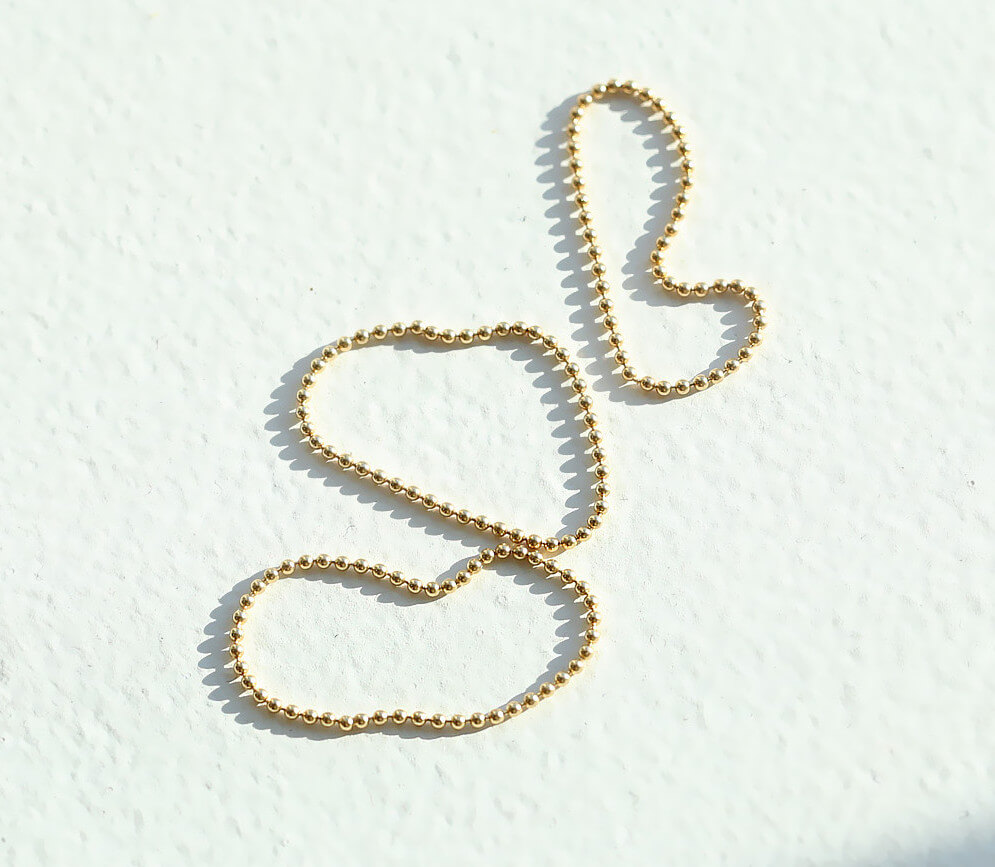 14KR Bubble Ball Chain Ring (Nhẫn Vòng Bi) - MOON Jewelry