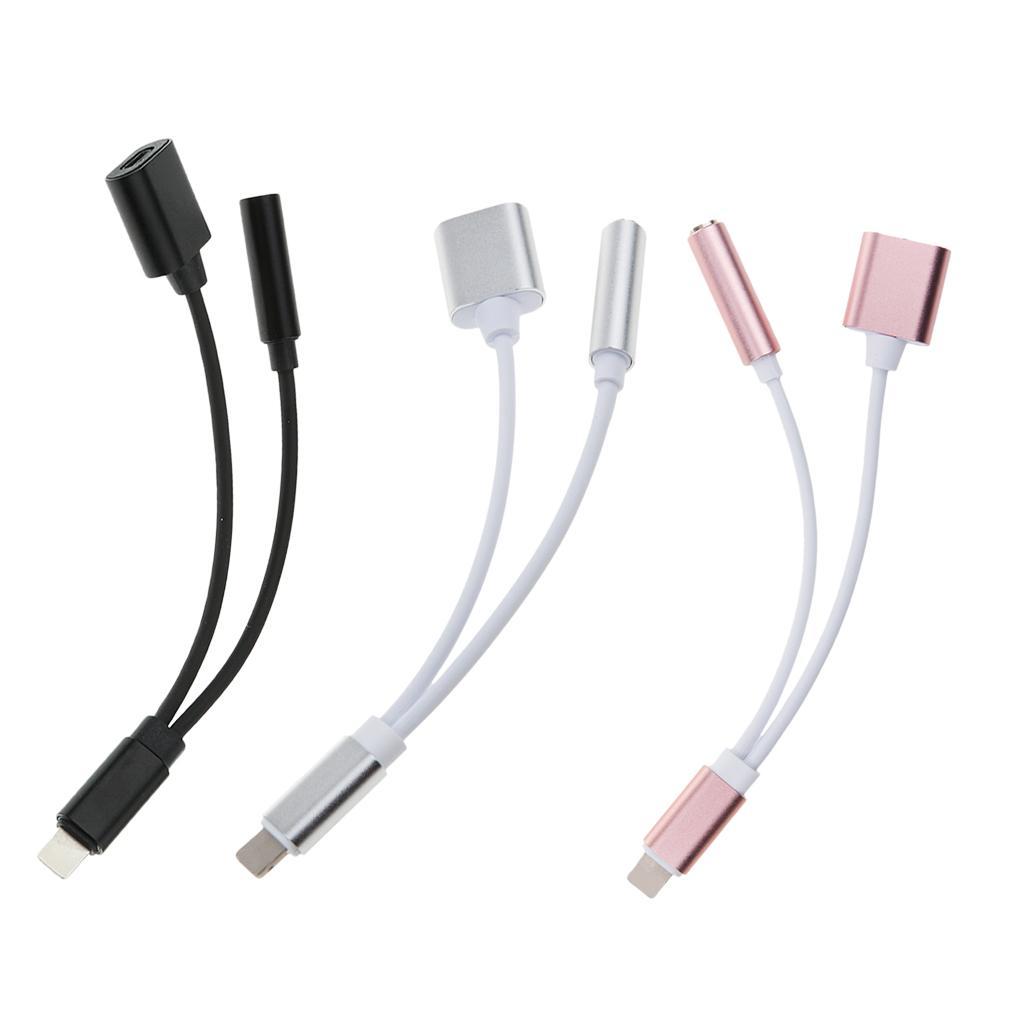 3 Pieces 3.5mm Headphone Audio Adapter Charger Cable For  7 8 Plus X