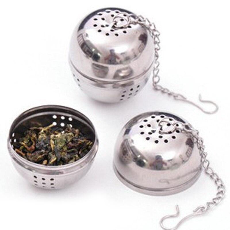 1PC New Stainless Steel Ball Tea Infuser Mesh Filter Strainer W/hook Loose Tea Leaf Spice Home Tea Strainer Kitchen Accessories