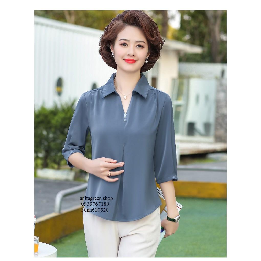 Nh610520-ÁO SƠ MI NỮ TRUNG NIÊN