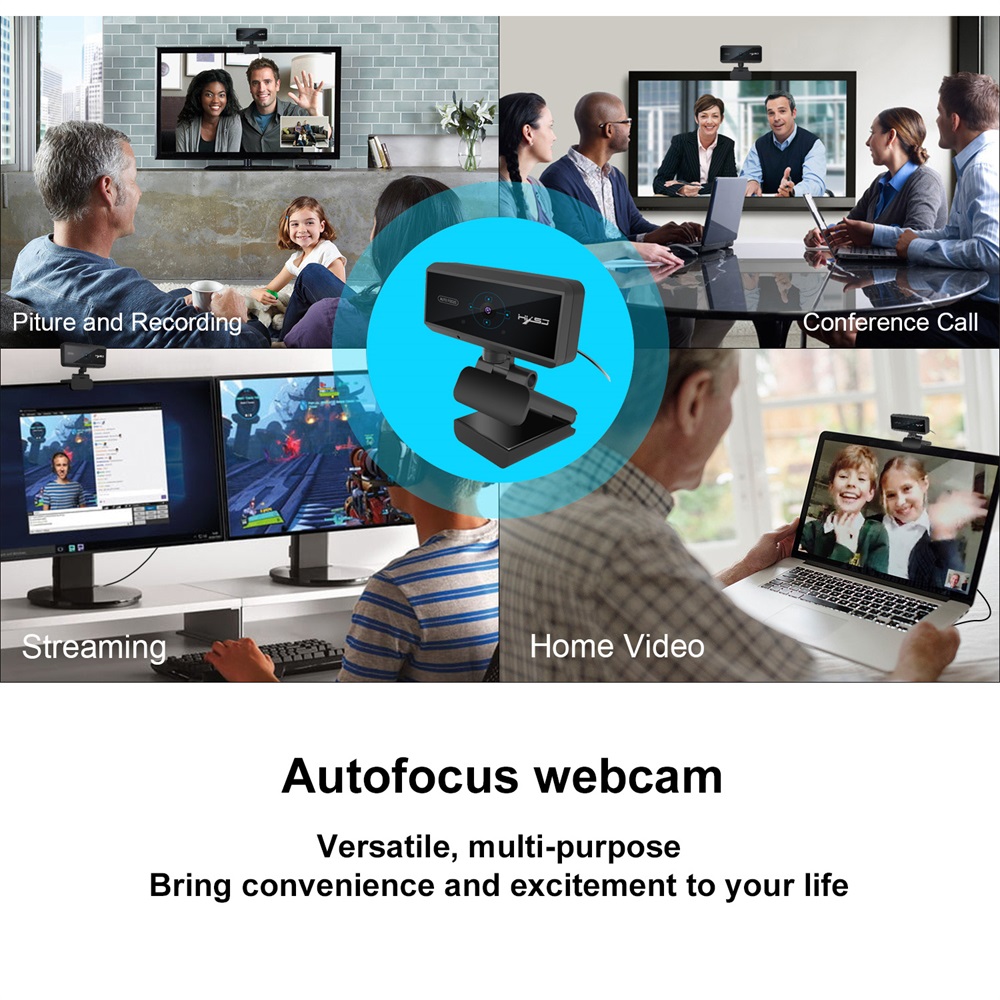 HXSJ S3 5 Million Pixels Auto Focus Webcam
