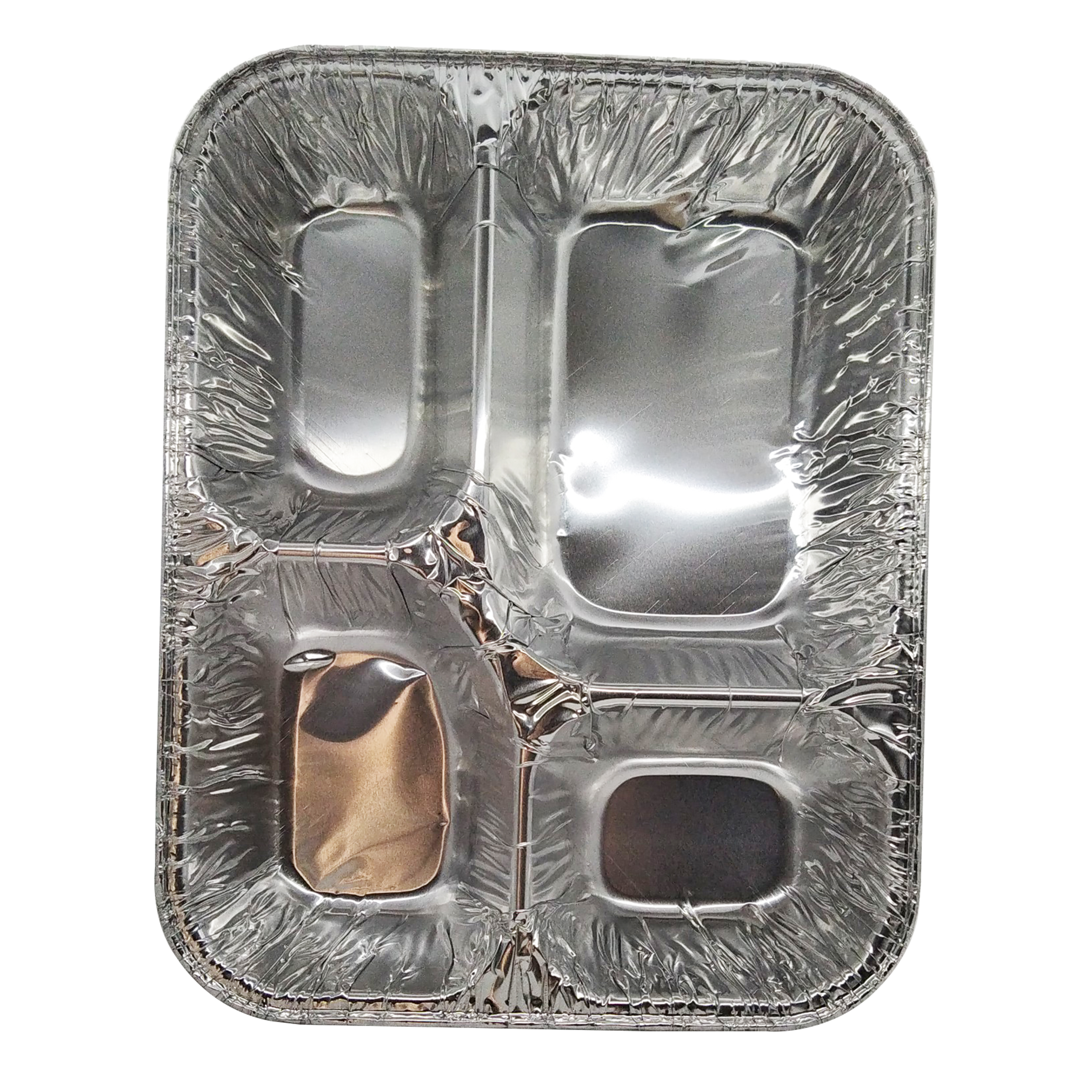 Set 10 khay nhôm sử dụng 1 lần 4 ngăn 750 ml , kích thước 23 x 18 x 3.9 cm
