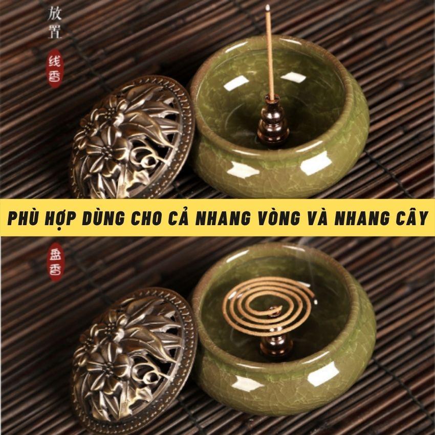 Đế hồ lô cắm nhang vòng và nhang cây, đế cắm nhang