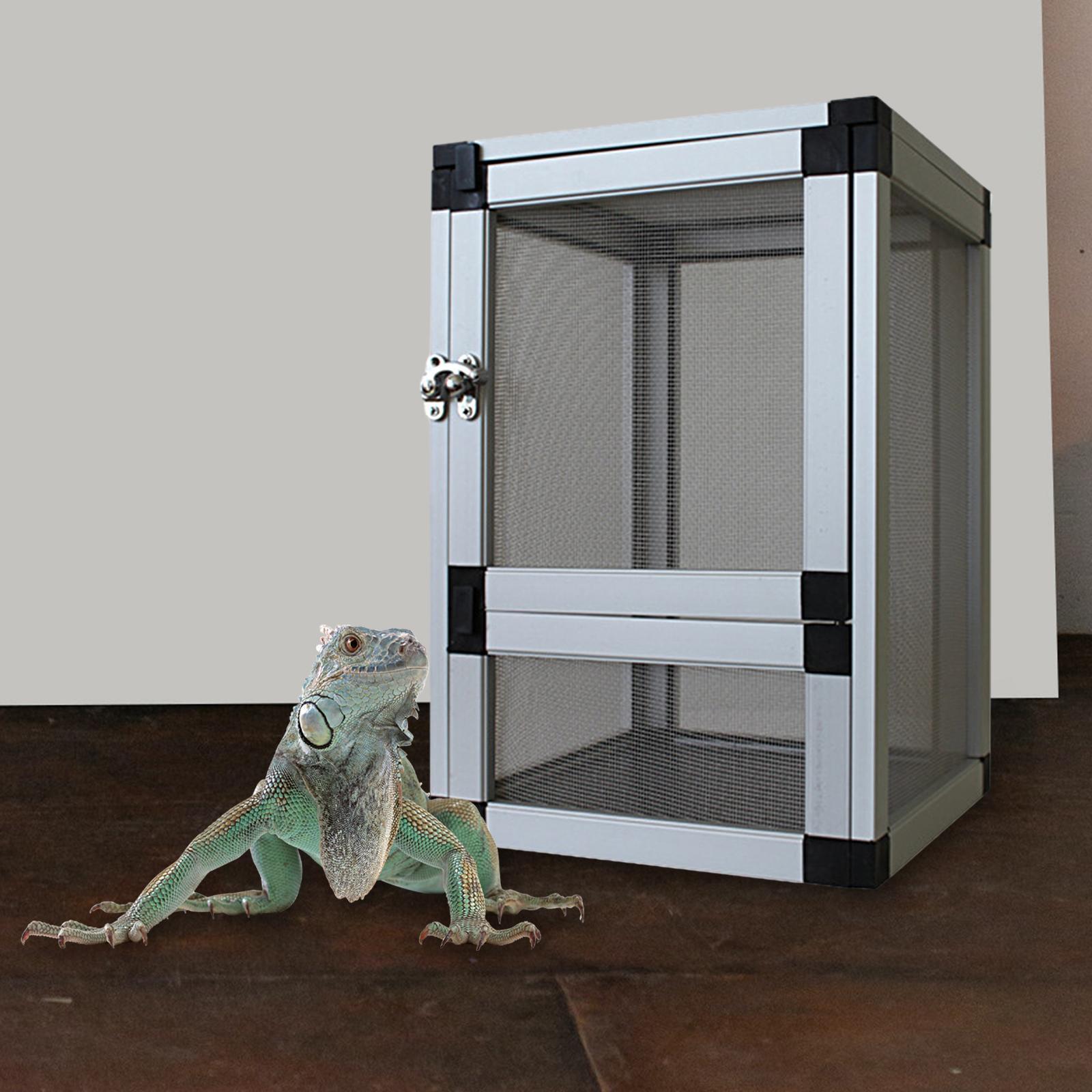 Reptiles Habitat Reptile Cage Storage Ventilation Feeding Air Screen Cages Breeding Box for Frog Snake Bearded Dragon Butterflies Hermit