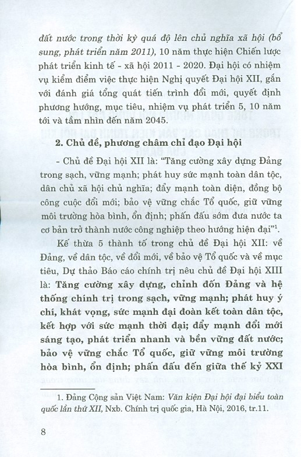 Những Nội Dung Cốt Lõi Trong Dự Thảo Các Văn Kiện Trình Đại Hội XIII Của Đảng (Tài liệu phục vụ cán bộ, đảng viên nghiên cứu, thảo luận, góp ý kiến)