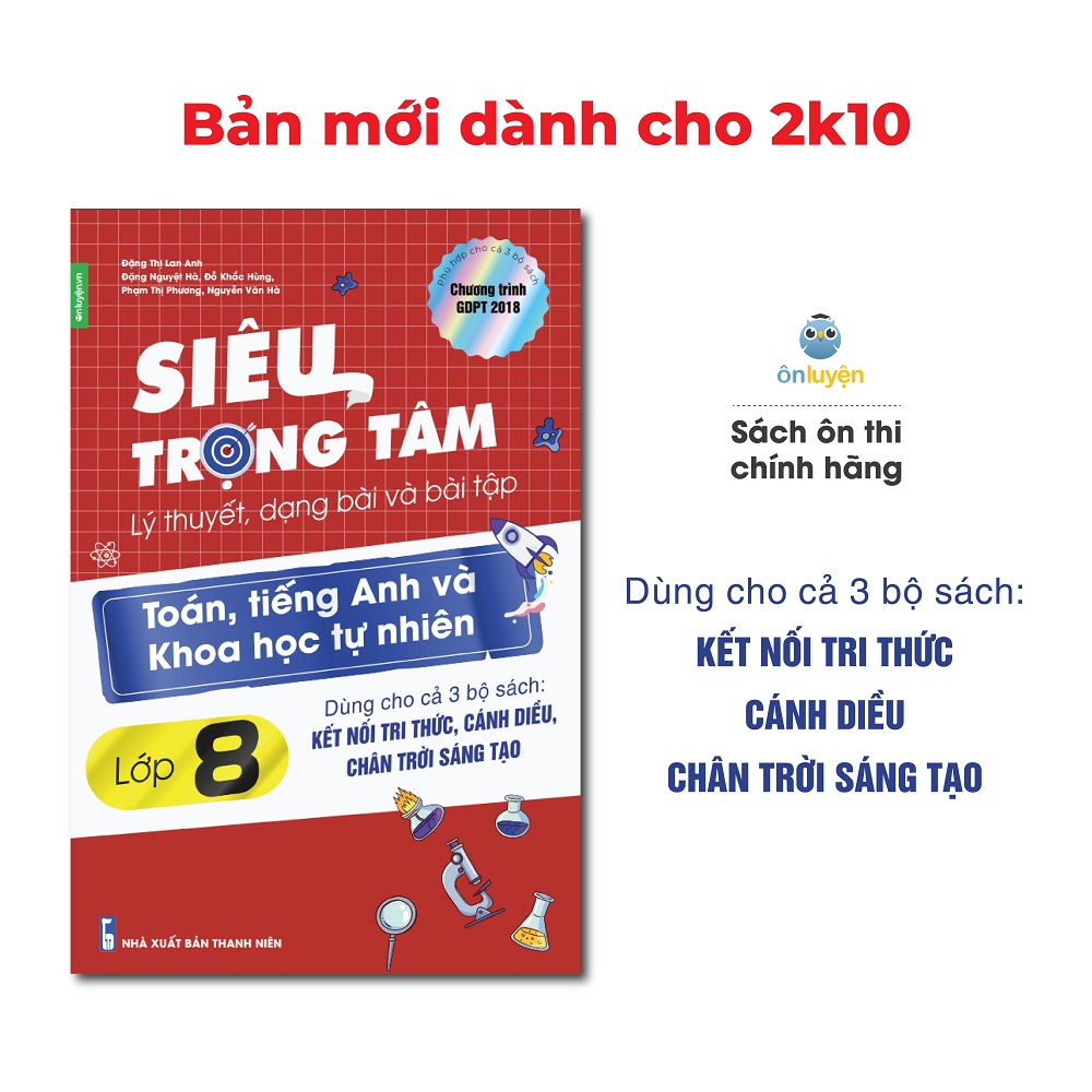 Lớp 8 (Bộ Cánh Diều)- Combo 2 Sách Siêu trọng tâm TOÁN, TIẾNG ANH, KHTN và Văn, Khoa học xã hội lớp 8-Nhà sách Ôn luyện