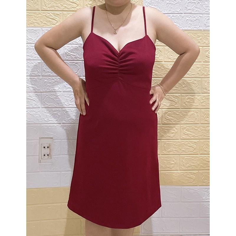 Đầm 2 dây nhún ngực