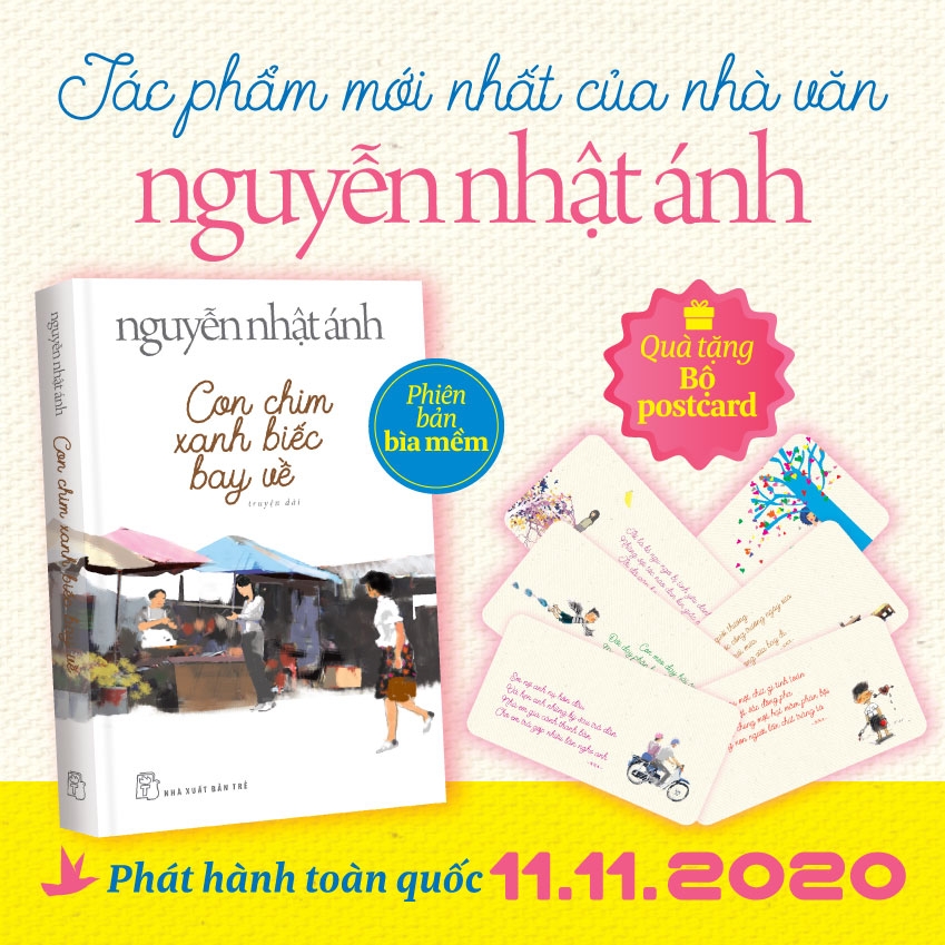 Sách Con Chim Xanh Biếc Bay Về - Tặng Kèm 6 Postcard - Nguyễn Nhật Ánh