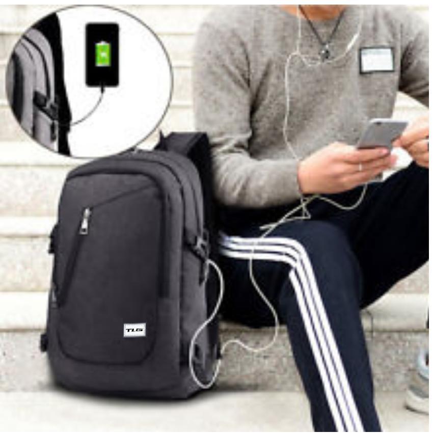 Balo nam, nữ kèm cổng sạc USB Thành Long TLG tặng 01 bút bi cao cấp TLG