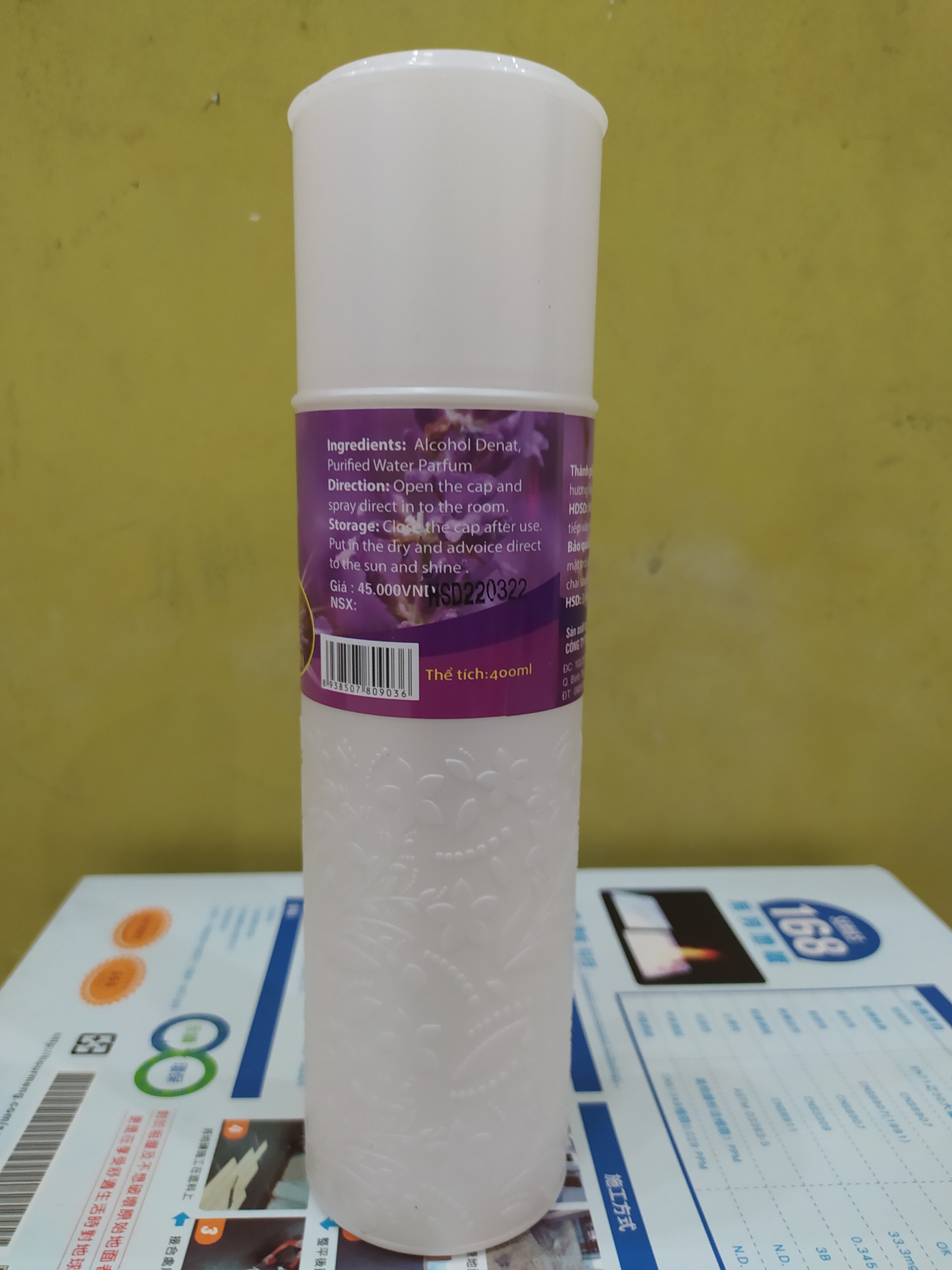 Nước hoa xịt phòng khử mùi Mabu hương lavender 380ml