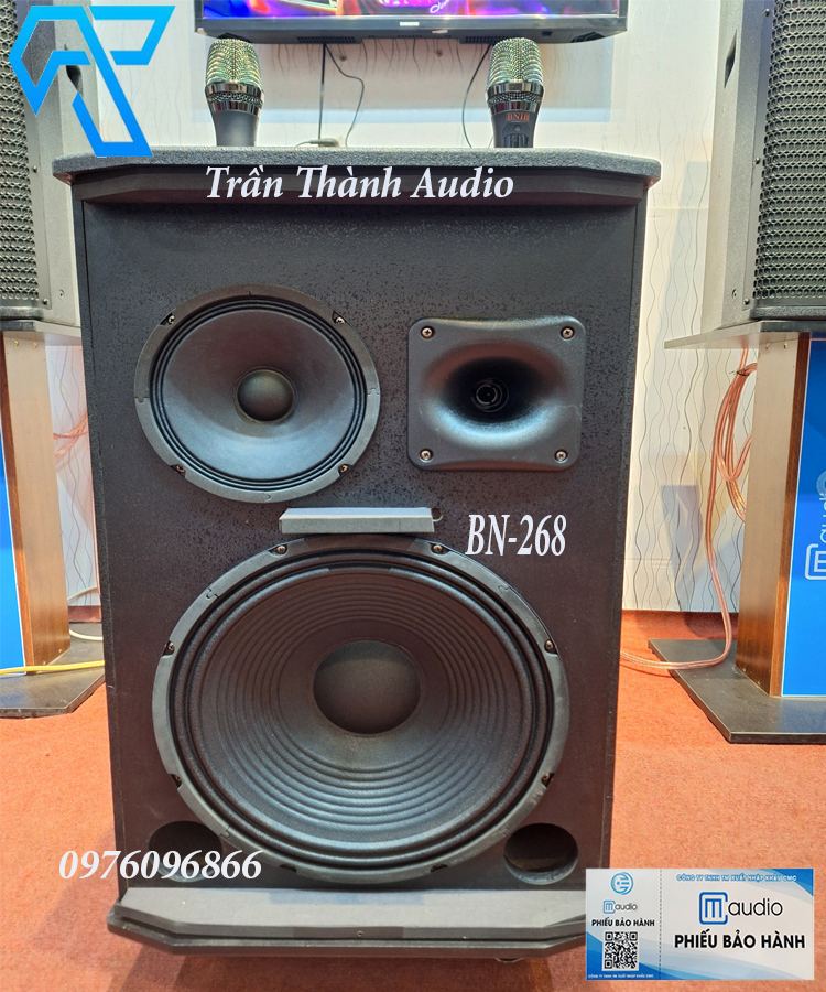 Loa Kéo Karaoke BNIB Model BN-268 bass 30 12 núm chỉnh tay mic UHF hàng chính hãng nhập khẩu mới nhất đón tết 2024 bảo hành 6 tháng