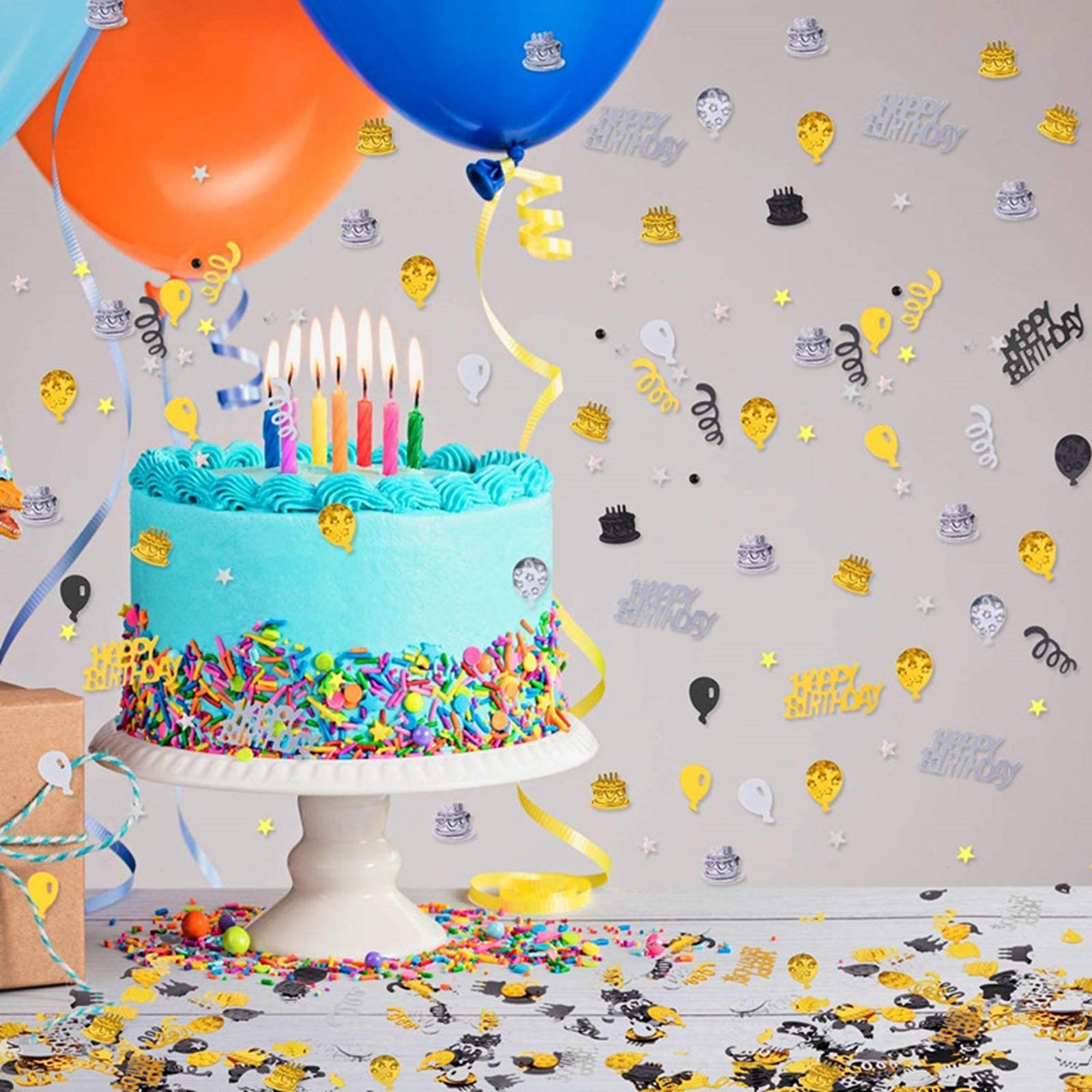 450Pcs Birthday Confetti ,Birthday Cake Confetti for Party Celebration,Wedding,Anniversary,Engagement,DIY Arts