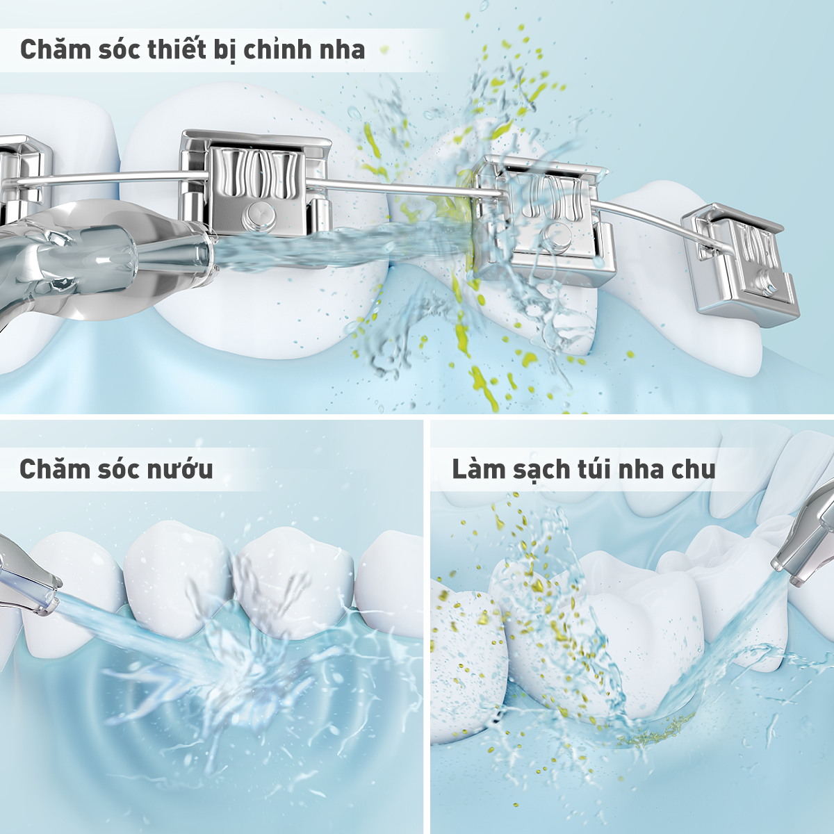 Máy tăm nước cầm tay Panasonic công nghệ siêu âm EW1611 - Hàng Chính Hãng