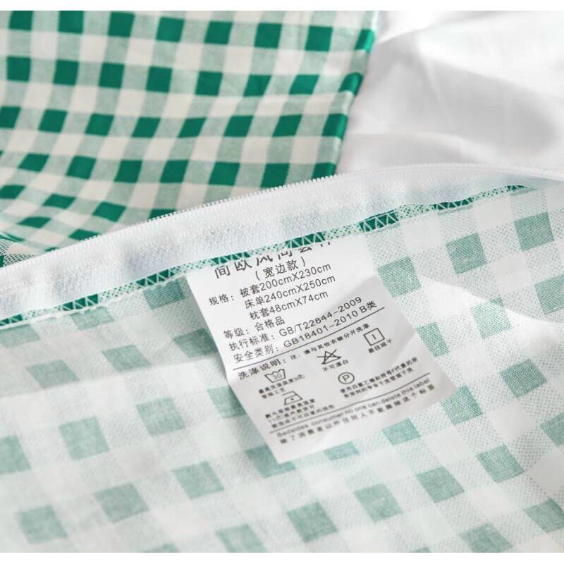 Bộ chăn ga gối chăn trần 100% cotton 4 món
