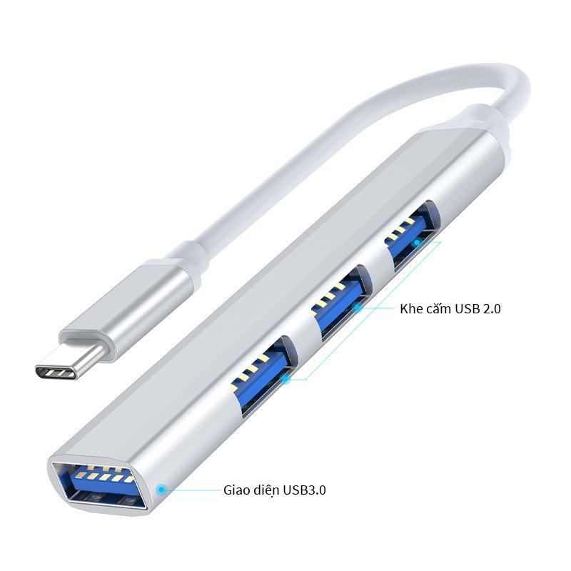 Bộ mở rộng usb3.0 phong cách mới nhất bộ chia typec dock mở rộng máy tính xách tay tốc độ cao usb đa chức năng một kéo bốn