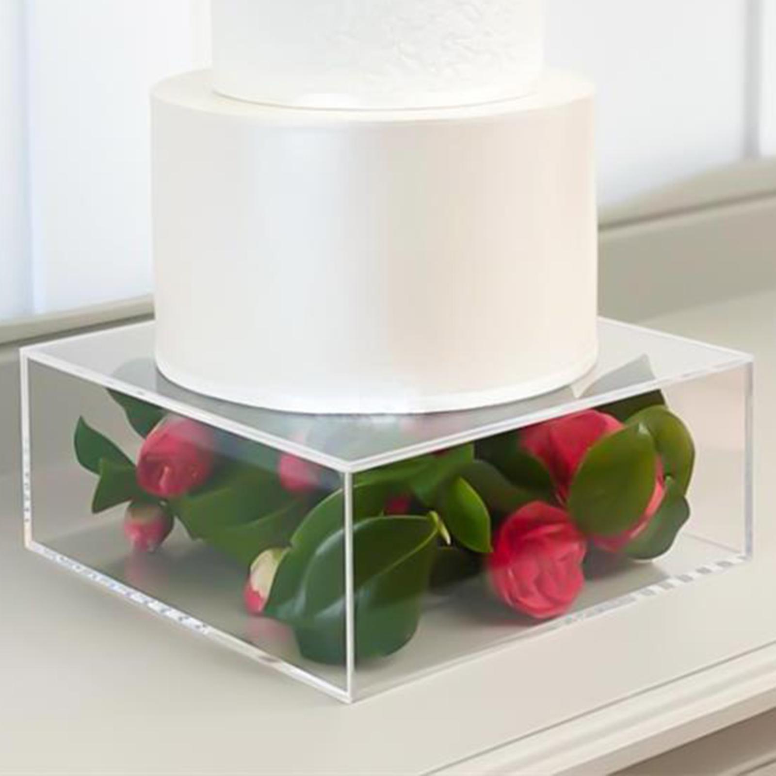 Cake Display Stand Square Acrylic Cake Stand for Party Favors Gifts Birthday