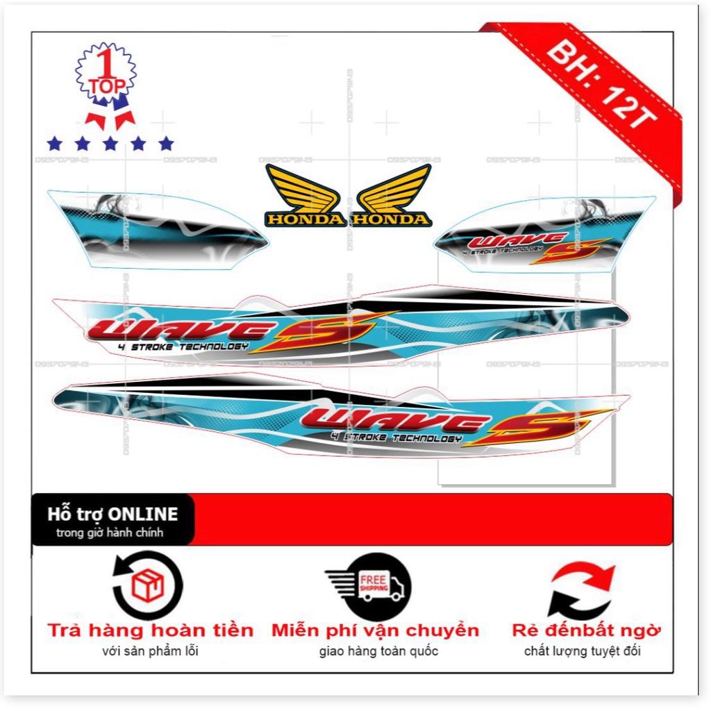 Tem rời wave S 2016 trắng phố decal