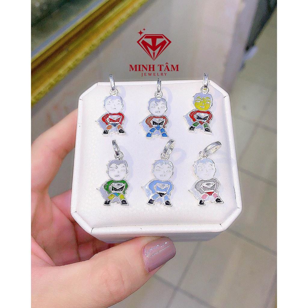 Mặt dây chuyền bạc ta cho bé trai hình siêu nhân